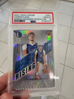 2025 topps chrome Cooper flagg generation rising refractor psa 10 - Image 1