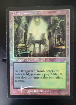 MTG Overgrown Tomb FOIL Retro Frame 407 Rare Land Ravnica Remastered - Image 1