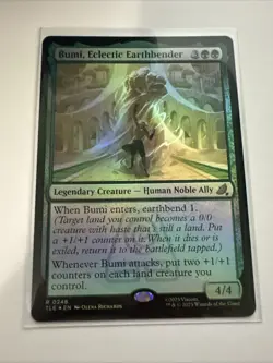 1x Bumi, Eclectic Earthbender, Foil, Avatar The Last Airbender, Magic MTG NM - Image 1