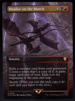 Mordor on the March 0512 Borderless Foil Rare Lord of the Rings MTG Near Mint - Image 1