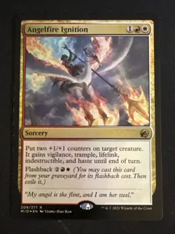 1x Foil Angelfire Ignition (209) Innistrad: Midnight Hunt LP MTG Magic x1 MKE - Image 1