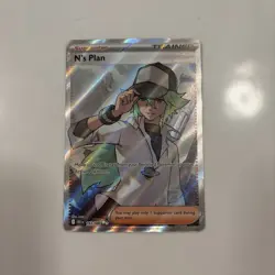N’s Plan Full Art Trainer Pokemon Black Bolt #163/86 Near Mint - Image 1
