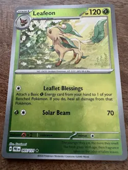 Pokemon Leafeon 005/131 Sv: Prismatic Evolutions Reverse Holo Masterball - Image 1
