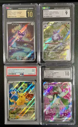 CGC 10 2x, one CGC 9 and one PSA 9 Pokemon Slabs - Image 1