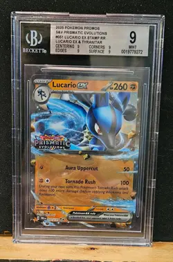 Pokemon Lucario ex BGS 9 S&V Prismatic Evolutions Stamped Promo #051 - Image 2