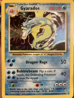 Pokemon TCG Gyarados Base Set 6/102 Holo Unlimited Holo Rare - Image 1