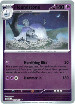 Houndstone (Reverse Holo) 066/132 - Mega Evolution - Pokemon - NM/M English - Image 1