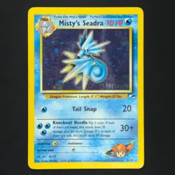 Misty's Seadra 9/132 - Prerelease Gym Heroes - Pokemon Card - Image 1