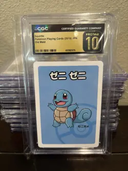 CGC PRISTINE 10 SQUIRTLE OLD MAID PLAYING CARDS 2019 JAPANESE POKEMON CARD a - Image 1