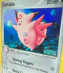 Pokemon TGC Clefable 36/115 Ex Unseen Forces Stamped Reverse Holo - Image 1