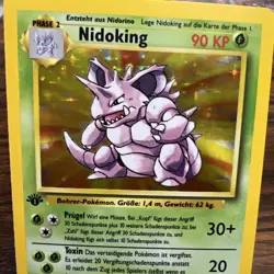 Nidoking 1st Edition Base Set GERMAN Holo Rare 11/102 Pokemon Card - Image 2