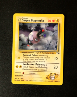 Pokemon Card TCG - Lt. Surge's Magnemite 50/132 Gym Heroes - Uncommon - NM ⭐ - Image 1