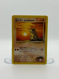 Brock's Sandshrew 72/132 Gym Heroes Common NM WOTC Pokemon Card - Image 1
