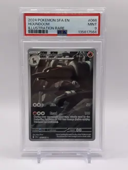 Houndoom 066/064 Illustration Rare 2024 Shrouded Fable Pokemon Card PSA 9 MINT - Image 1