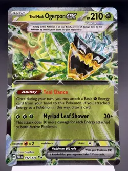 Teal Mask Ogerpon ex 012/131 - Ultra Rare - Prismatic Evolutions Pokemon NM - Image 1
