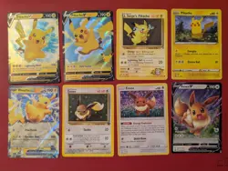 Pokemon TCG - Pikachu & Eevee Bundle Mixed Eras Mcdonalds Promos WOTC V ex (PE) - Image 1