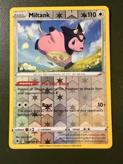 Pokemon TCG Miltank 126/189 Astral Radiance SWSH10 Reverse Holo NM - Image 1