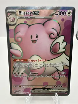 Blissey ex 201/167 Pokemon Twilight Masquerade SV Full Art Ultra Rare Holo NM - Image 1