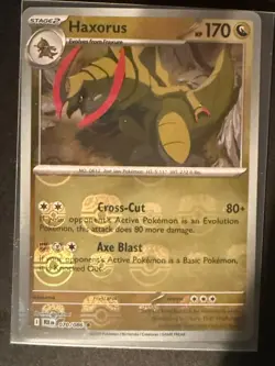 Haxorus (Master Ball Pattern) 070/086 Black Bolt Rare Pokemon TCG NM/M - Image 1