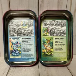 Pokemon TCG Prismatic Evolutions Glaceon & Leafeon Tin Set With Art Card & Coin - Image 4
