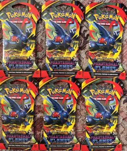 Pokemon TCG Mega Evolution Phantasmal Flames 6 Booster Pack Bundle New Sealed - Image 1