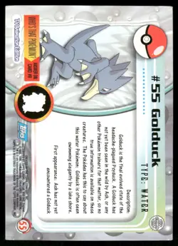 Pokemon Cards Golduck #55 Topps Trading Cards Series 1 LP *3 - Image 2