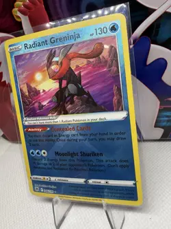 Radiant Greninja 046/189 Holo Rare Astral Radiance Lightly Played Pokemon Card - Image 4