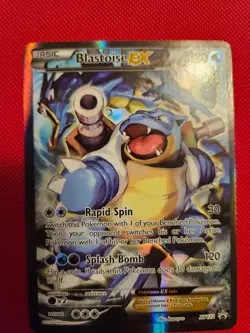 LP /MP - Pokemon TCG Blastoise EX XY122 Full Art Holo Black Star Promo Card - Image 1