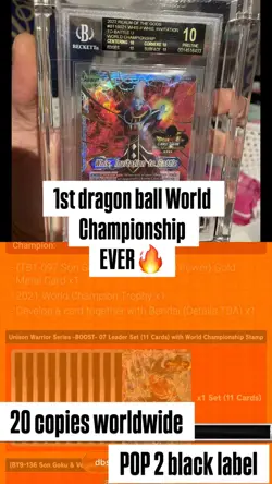 Whis Bgs 10 Black Label world Championship Dragon Ball super card leader serial - Image 1