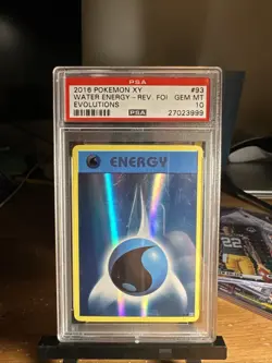 REVERSE HOLO Water Energy 93/108 XY Evolutions Pokemon Card NM - Image 1