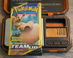 7.88g Pokemon TCG Team Up Mini Booster Pack 3 Card Snorlax Pikachu Art Sealed - Image 1