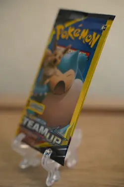 7.88g Pokemon TCG Team Up Mini Booster Pack 3 Card Snorlax Pikachu Art Sealed - Image 4