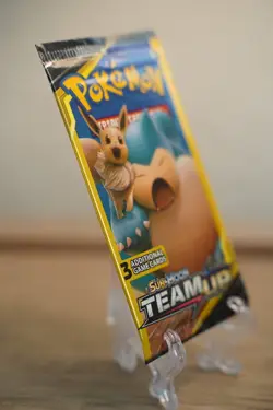 7.88g Pokemon TCG Team Up Mini Booster Pack 3 Card Snorlax Pikachu Art Sealed - Image 5