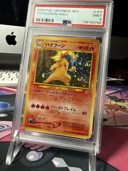 PSA 9 Mint 2000 Typhlosion #157 Neo Genesis- Holo Japanese Pokemon Card - Image 1