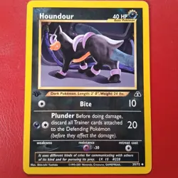 Houndour 39/75 Neo Discovery Regular First Edition Pokemon Card LP - Image 1