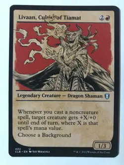 *showcase LIVAAN CULTIST OF TIAMAT Baldur's Gate Commander MTG Magic Gathering - Image 1