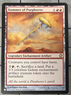 HAMMER OF PURPHOROS 124 The List Reprints MTG Magic the Gathering - Image 1