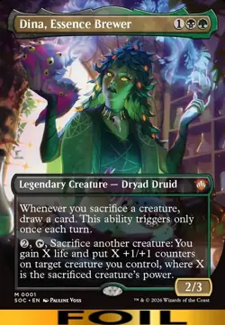 Dina, Essence Brewer ** FOIL BORDERLESS ** CMR: Secrets of Strixhaven - NM MTG - Image 1