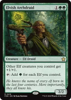 Foil Elvish Archdruid FDN LP 219 - Image 1