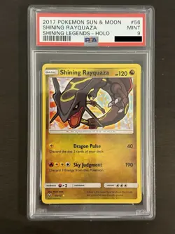 2017 Pokemon Sun Moon Shining Legends 56 Shining Rayquaza PSA 9 - Image 1