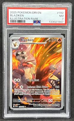 2025 Pokemon DRI EN - Blaziken - Illustration Rare - 192 - PSA 7 - Image 1