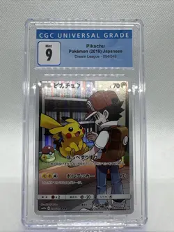 2019 POKEMON JAPANESE SUN & MOON DREAM LEAGUE #054 FULL ART/PIKACHU CGC 9 MINT - Image 4