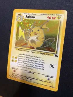 Pokemon TCG Raichu 14/62 Unlimited Holo Fossil - Lightly Played - Image 4