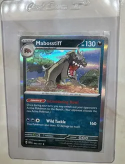 Pokemon TCG Mabosstiff Scarlet & Violet: Paldean Fates 063/091 Holo Rare - Image 1