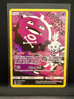 Koffing Secret Secret Rare SM Cosmic Eclipse 243/236 Psychic Holofoil Pokemon Ca - Image 1