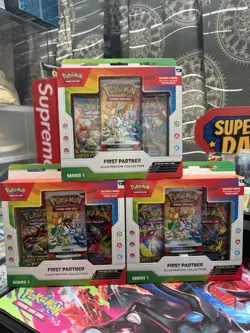 Pokemon TCG First Partner Illustration Collection Series 1 Factory Sealed Lot 3x - Image 1