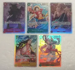 Lot of 5 Japanese ONE PIECE Cardgame Super Rare Card Set TCG - Image 1