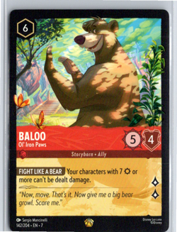 BALOO - Ol' Iron Paws Legendary #142/204 EN 7 Disney Lorcana - ARCHAZIA'S ISLAND - Image 1