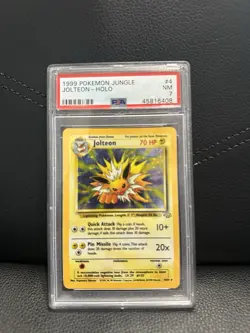 Jolteon 4/64 Jungle Set Holo Rare Pokemon Card 1999 WOTC Graded NM-MT PSA 7 💎 - Image 1
