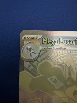 Pokemon 2025 Mega Lucario ex 188/132 Gold Mega Hyper Rare Mega Evolution NM - Image 3